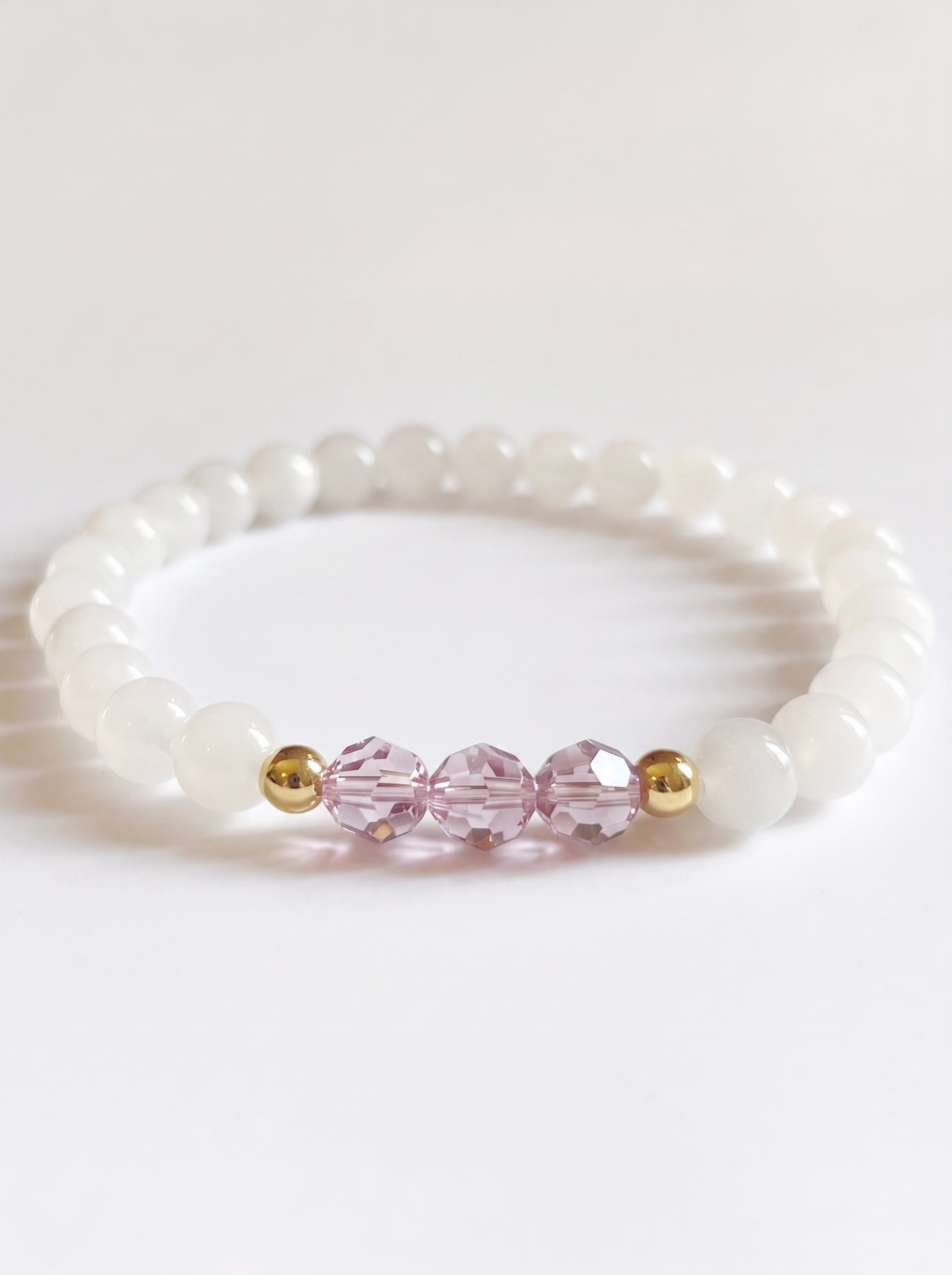 Swarovski June/Light Amethyst Birth Month Stretch Bracelet