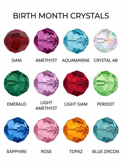 Swarovski January Siam Birth Month Stretch Bracelet