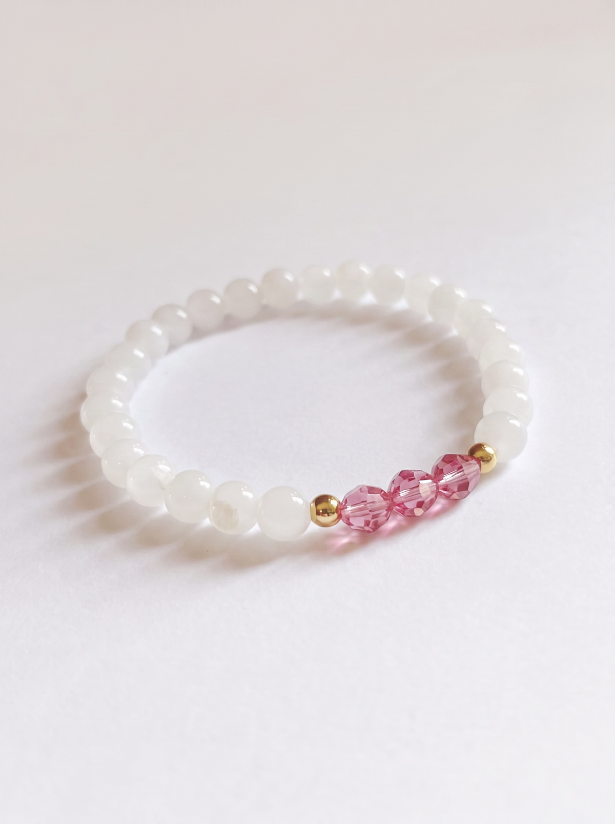 Swarovski October Rose Birth Month Stretch Bracelet