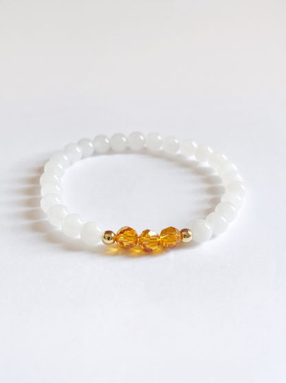 Swarovski November Topaz Birth Month Stretch Bracelet