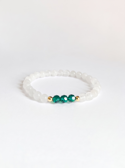 Swarovski May Emerald Birth Month Stretch Bracelet