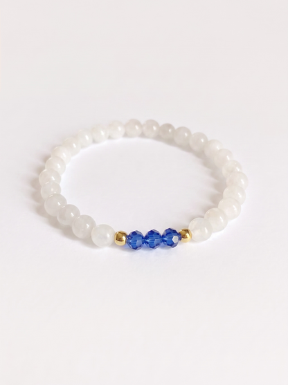 Swarovski September Sapphire Birth Month Stretch Bracelet