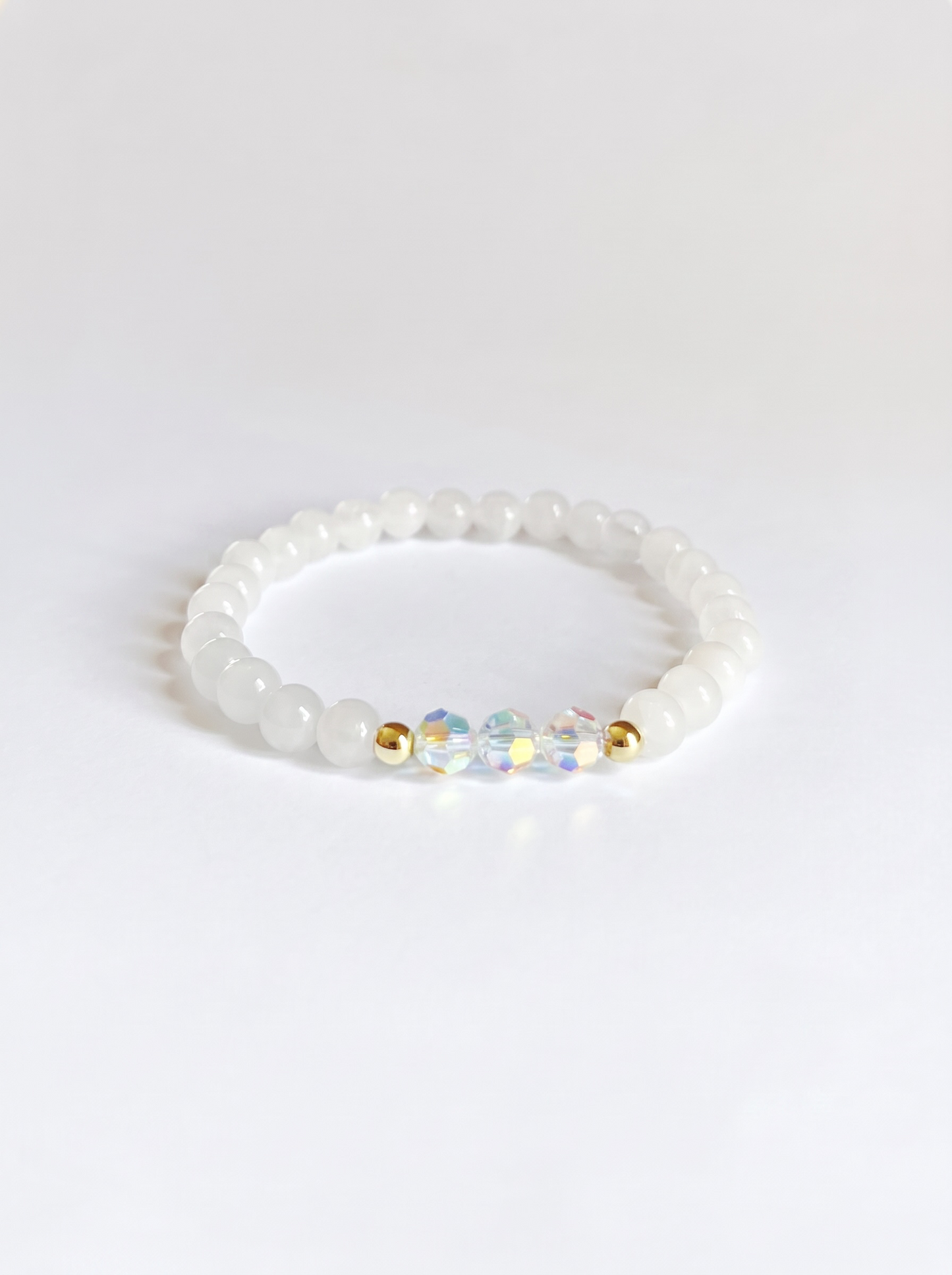 Swarovski April Clear AB Birth Month Stretch Bracelet