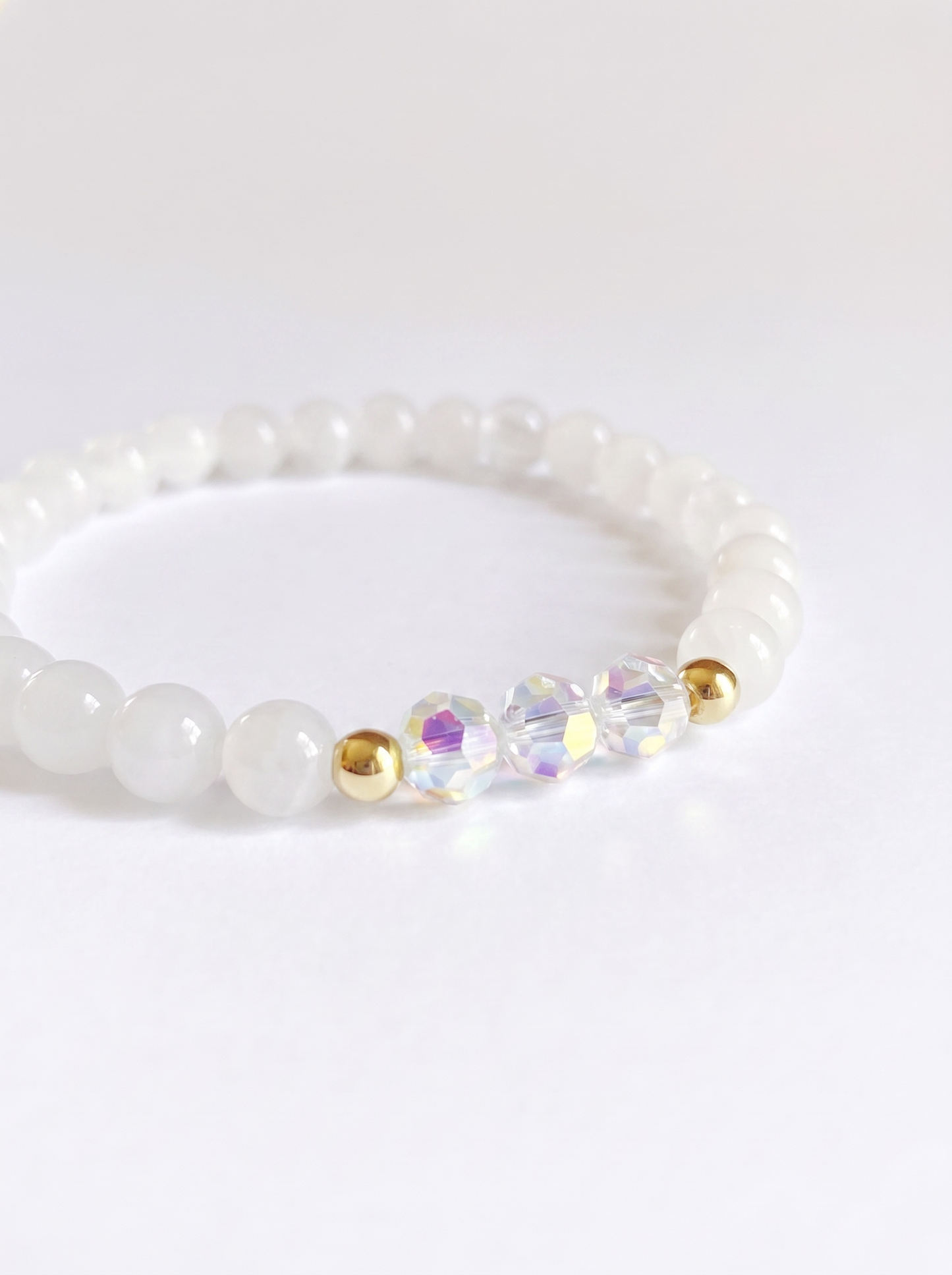 Swarovski April Clear AB Birth Month Stretch Bracelet