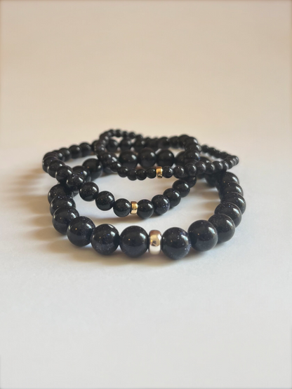 Blue Sandstone Stretch Bracelet