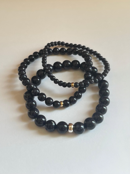 Blue Sandstone Stretch Bracelet