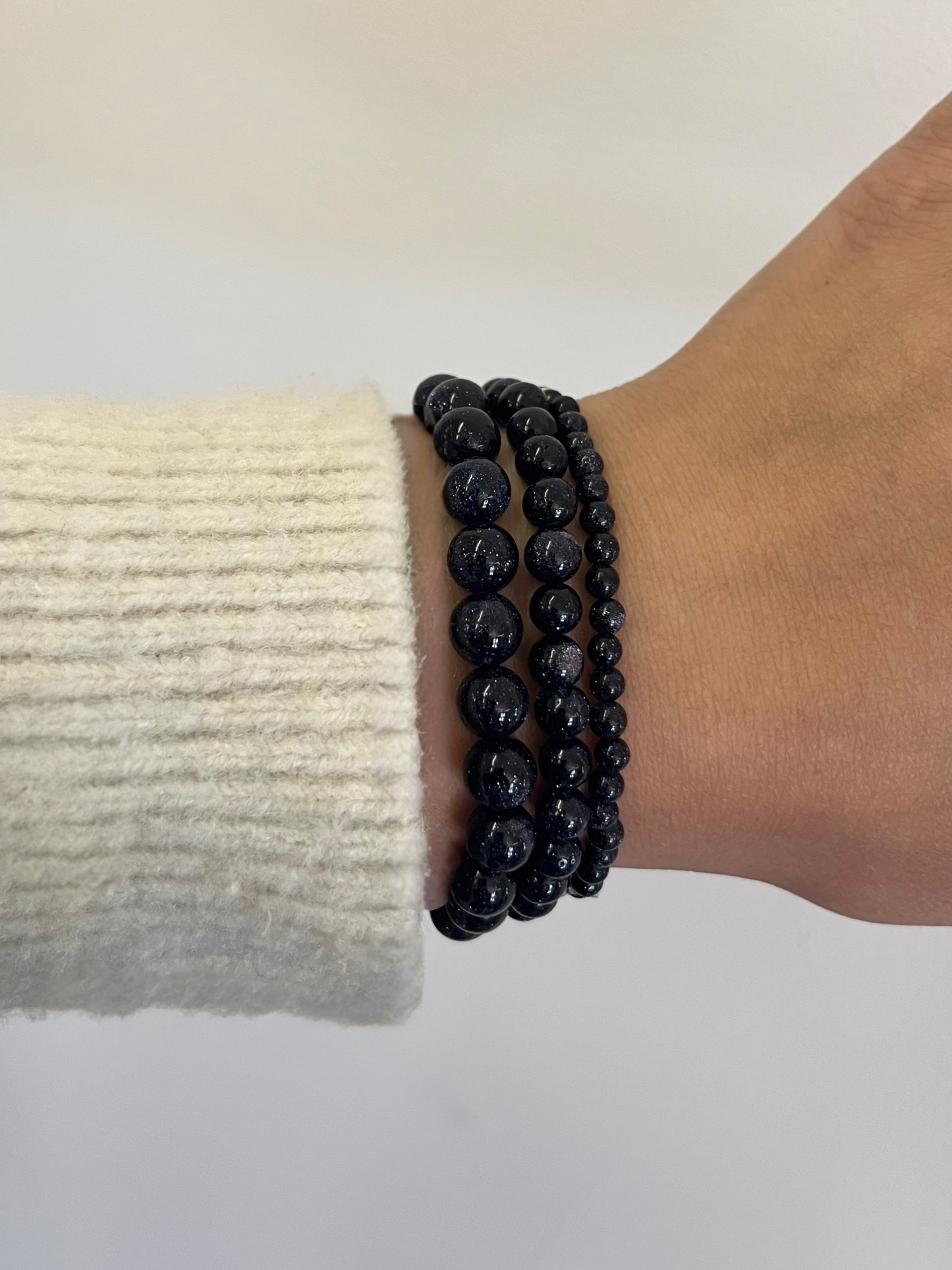 Blue Sandstone Stretch Bracelet