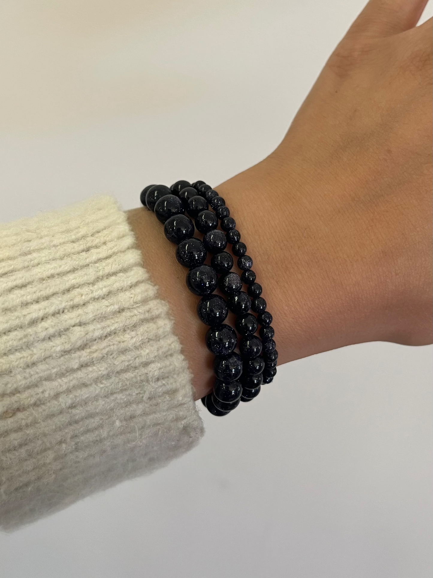 Blue Sandstone Stretch Bracelet