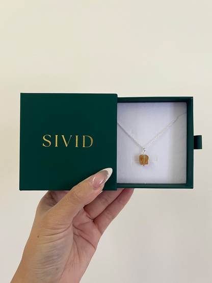Natural Grade AAA Raw Citrine Necklace