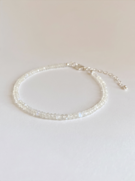 Faceted Rainbow Moonstone Bracelet