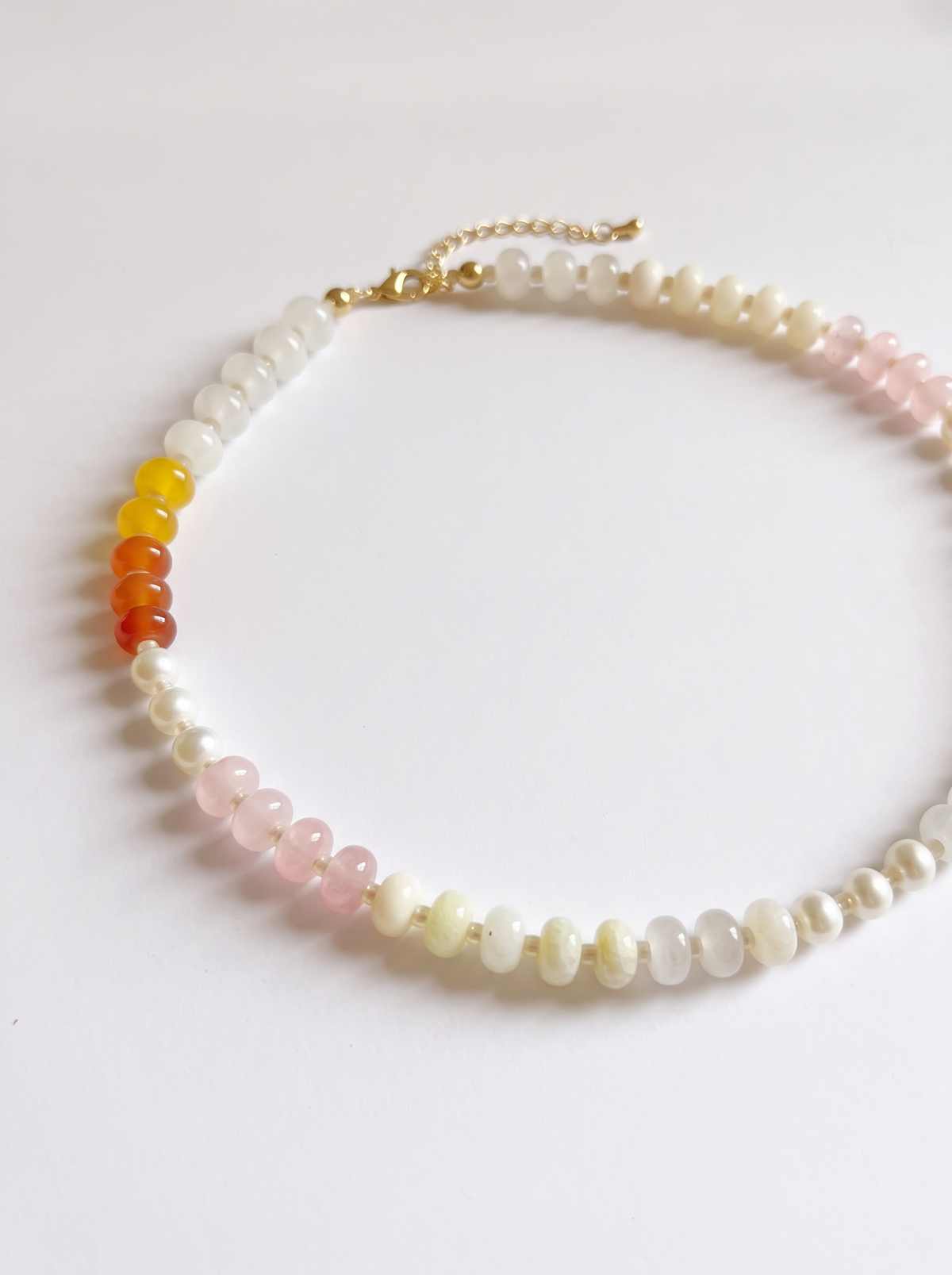 Candy Corn Beaded Necklace