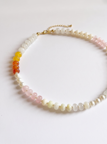 Candy Corn Beaded Necklace