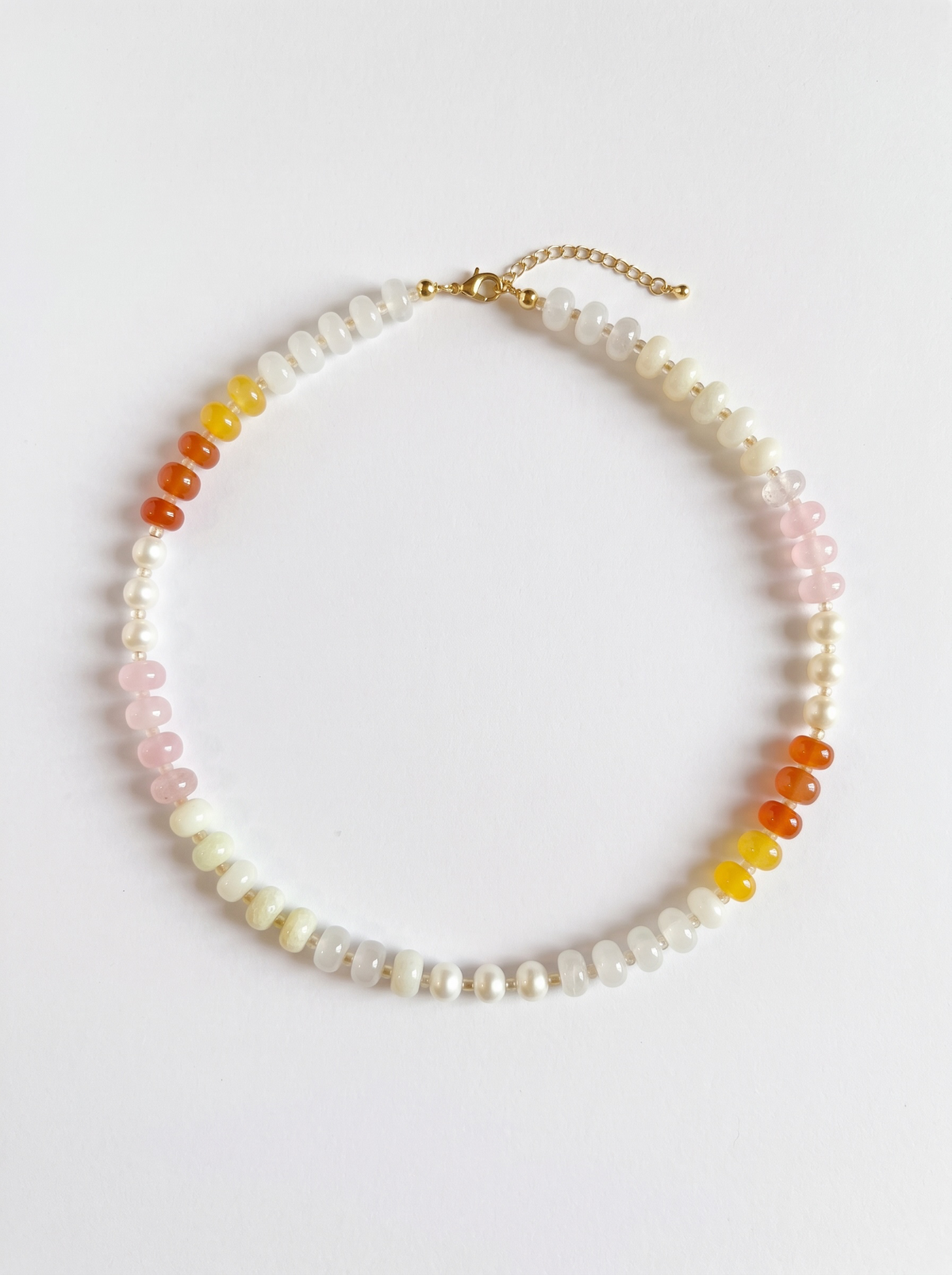 Candy Corn Beaded Necklace