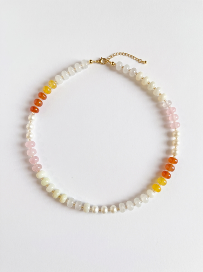 Candy Corn Beaded Necklace