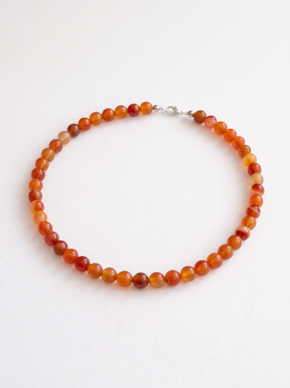 8mm Carnelian Necklace
