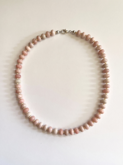 Pink Opal Beaded Necklace
