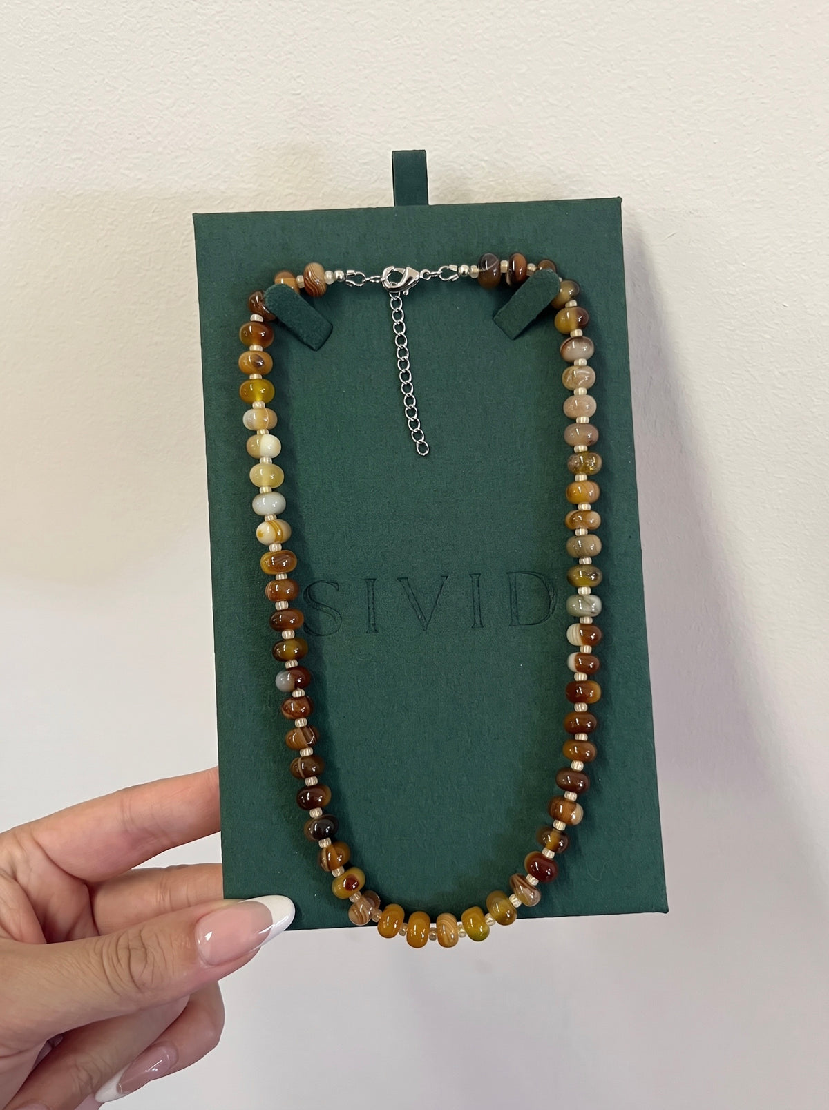Coffee Brown Agate Necklace