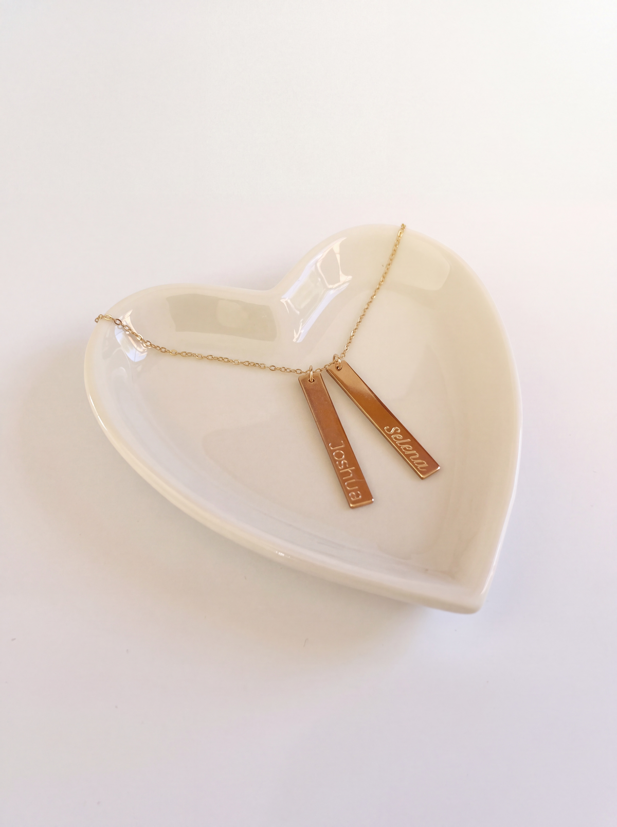 14k Gold Filled Set of 2 Bars Necklace with Custom Engraving