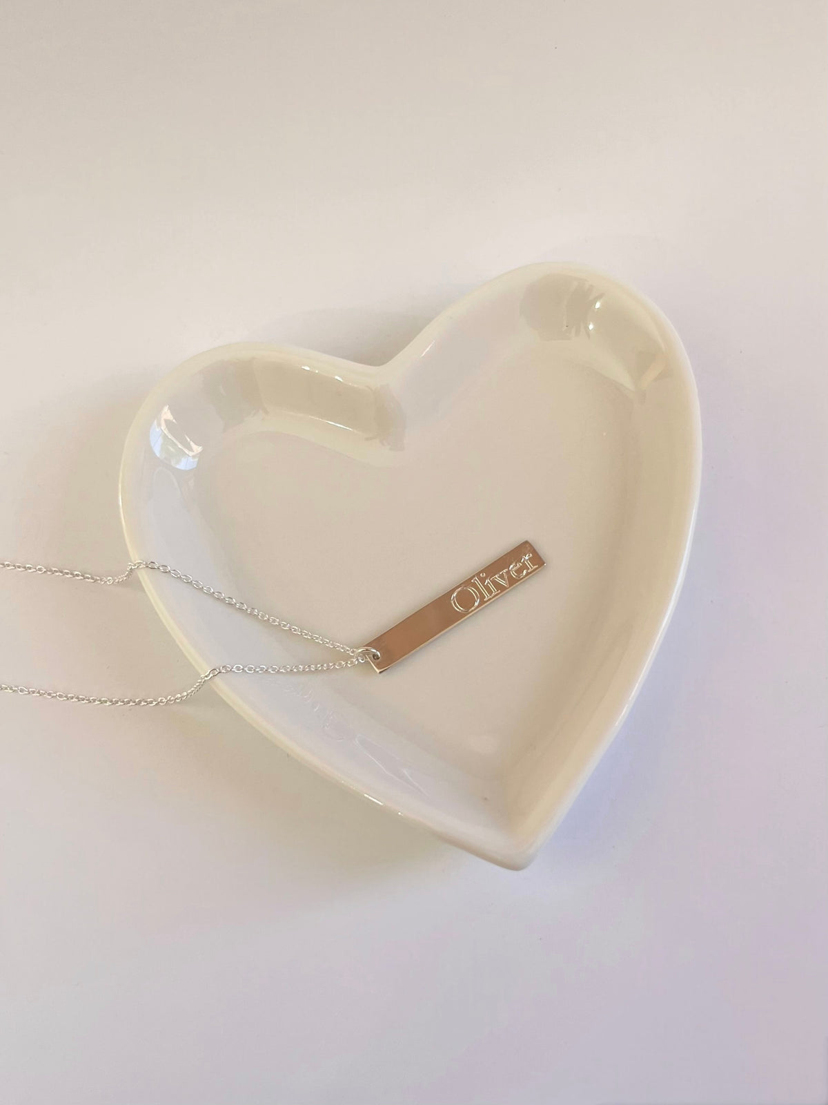 Sterling Silver Bar Necklace with Custom Engraving