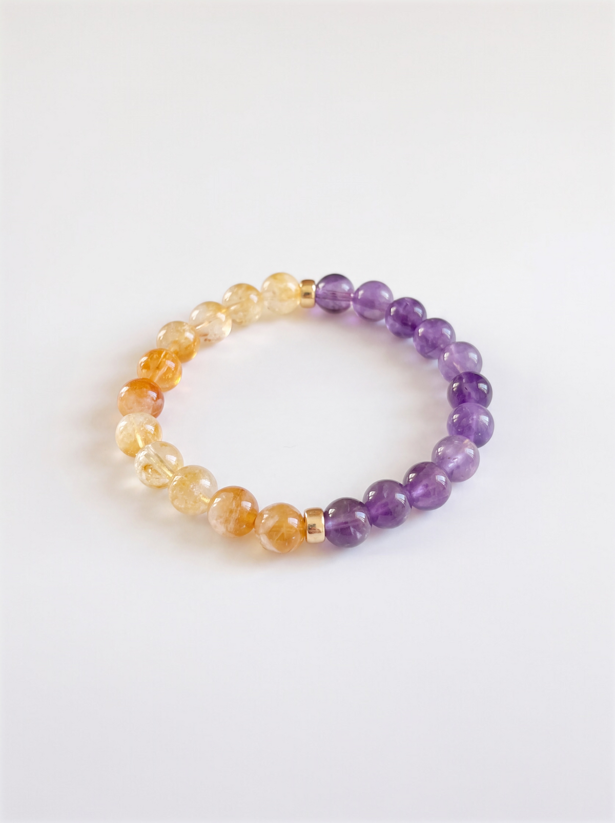 Amethyst + Citrine Stretch Bracelet
