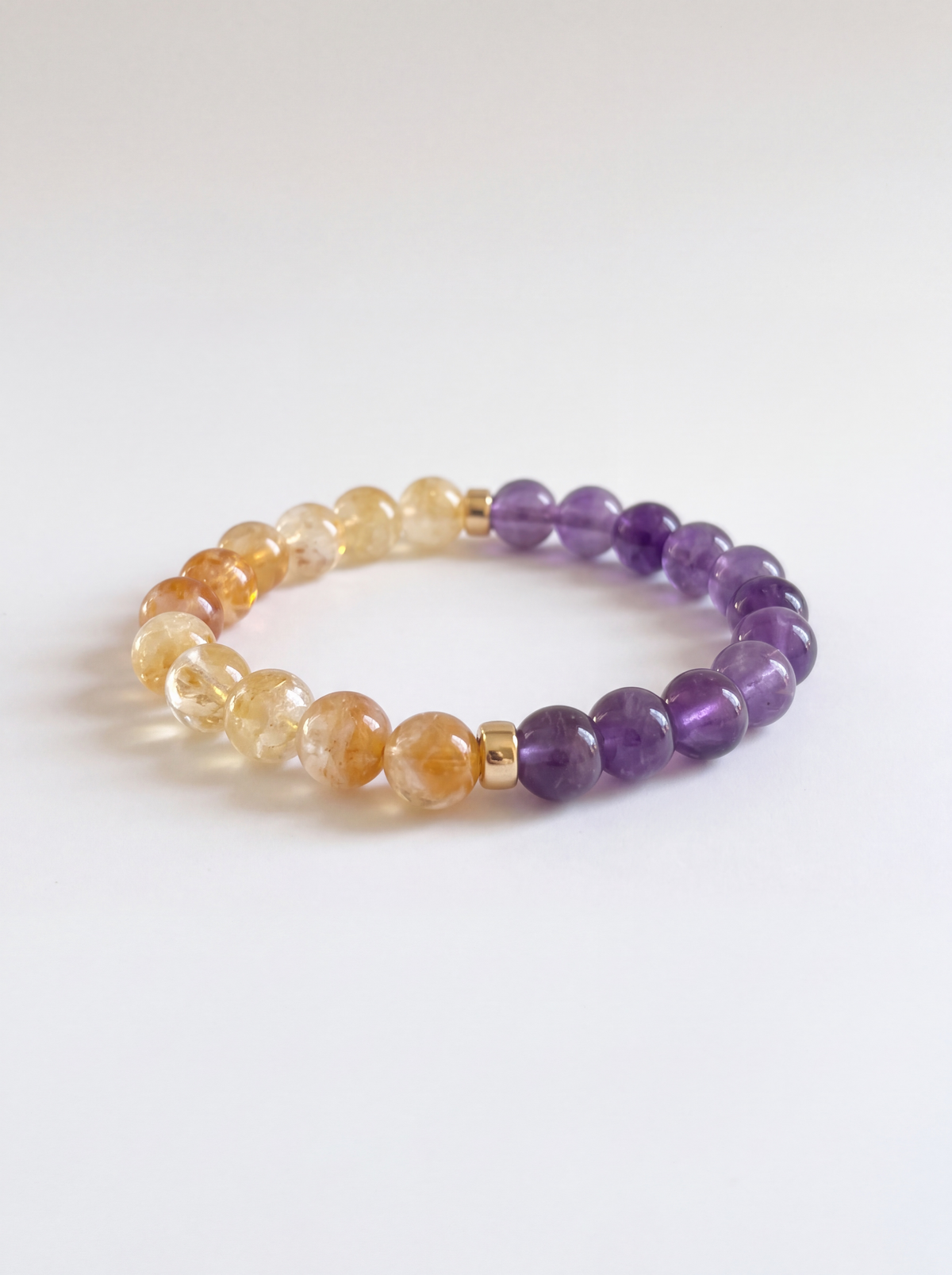 Amethyst + Citrine Stretch Bracelet