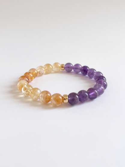 Amethyst + Citrine Stretch Bracelet