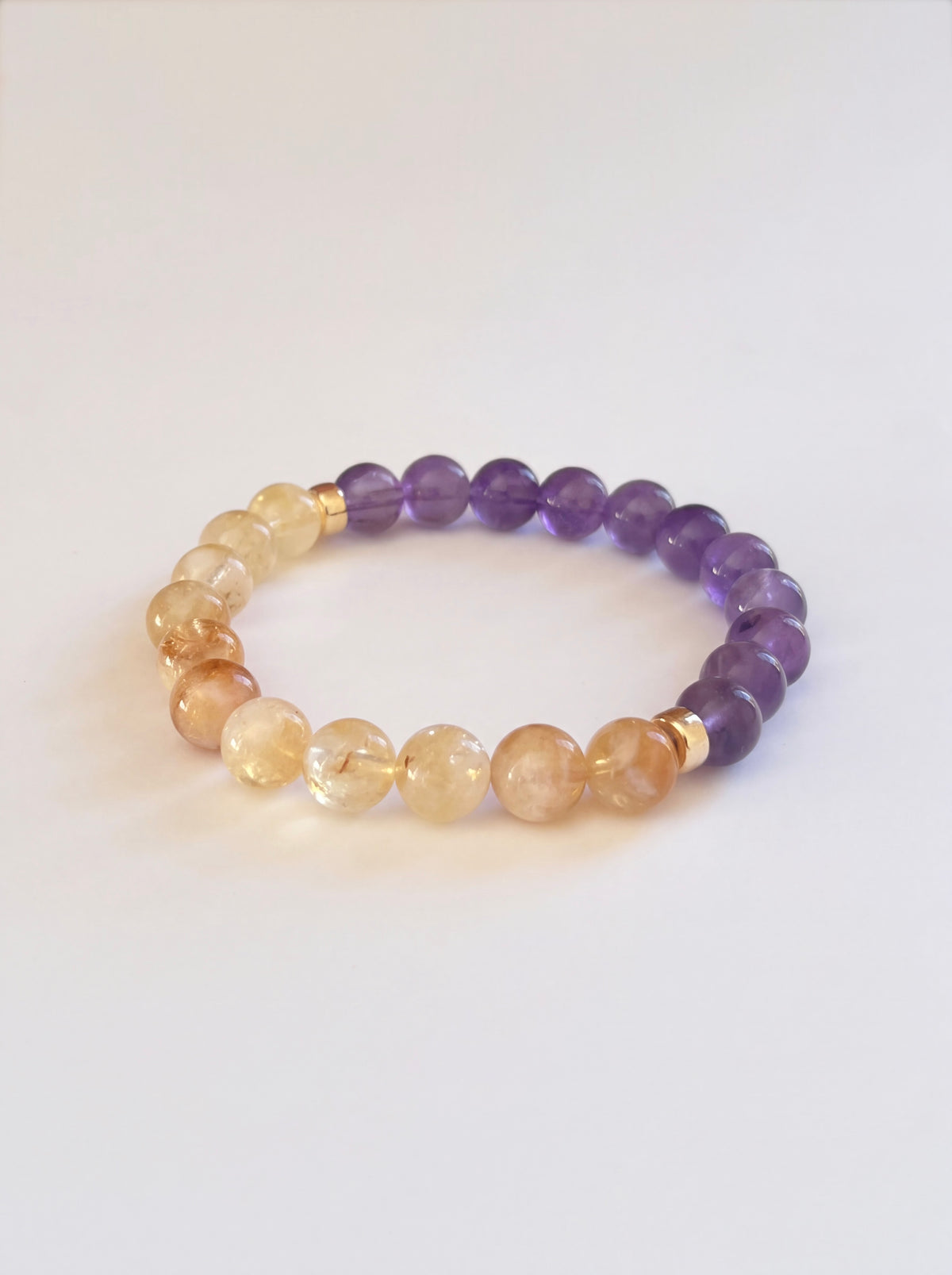 Amethyst + Citrine Stretch Bracelet