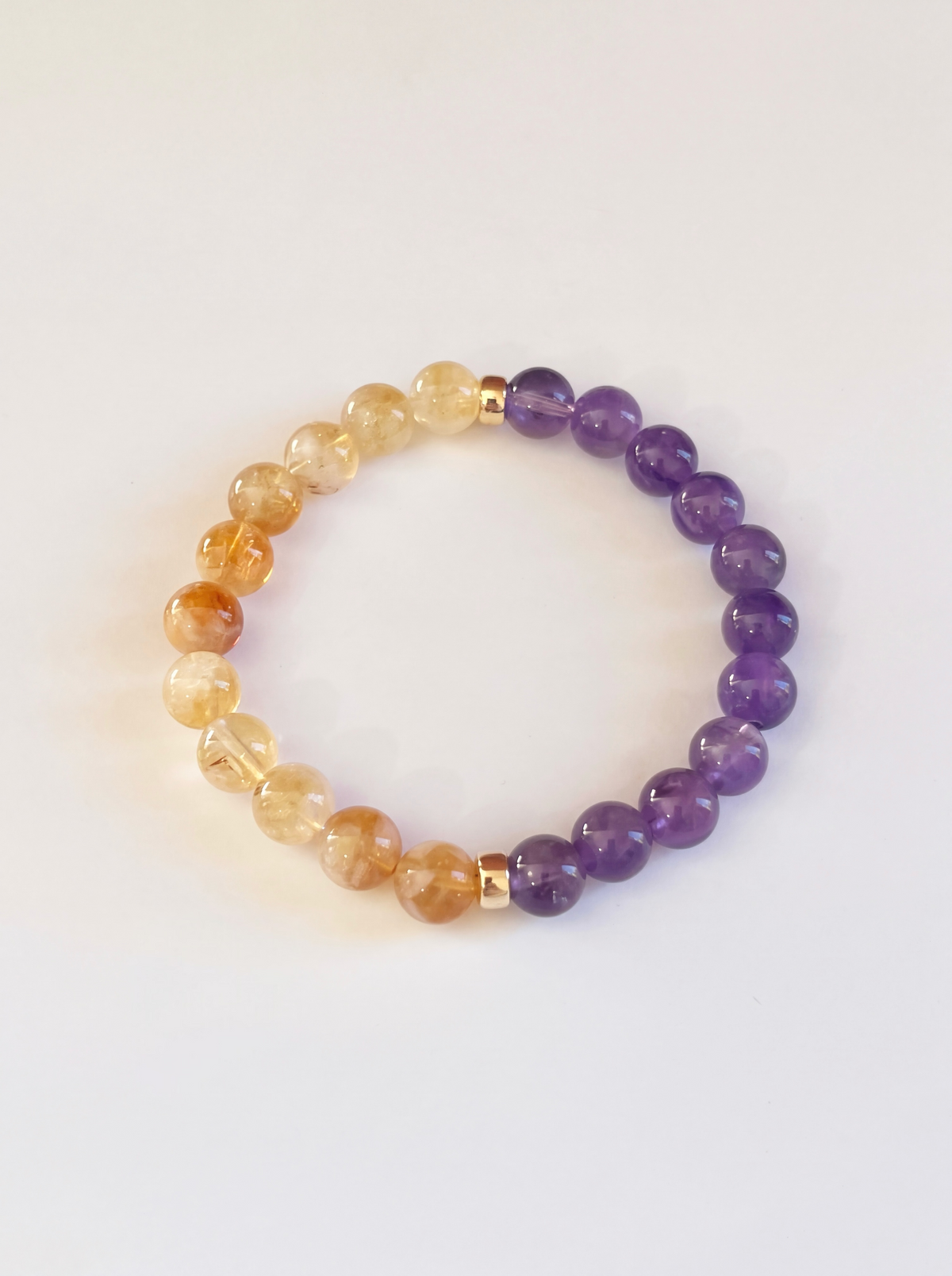 Amethyst + Citrine Stretch Bracelet