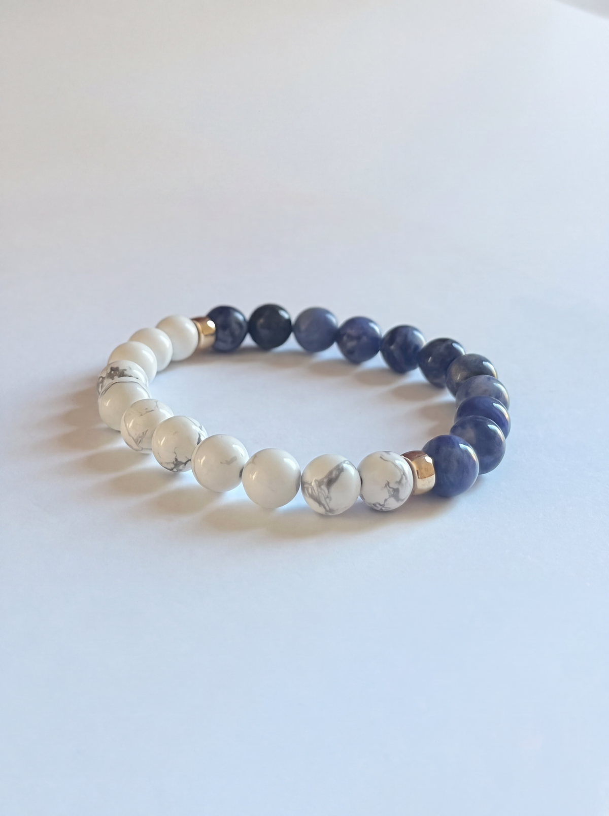 Sodalite + White Howlite Stretch Bracelet