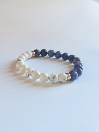 Sodalite + White Howlite Stretch Bracelet
