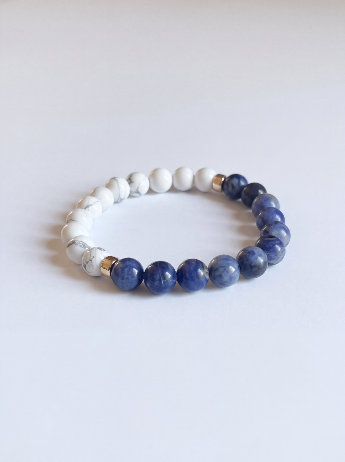 Sodalite + White Howlite Stretch Bracelet