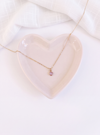 June - Light Amethyst, Swarovski Birth Month Necklace