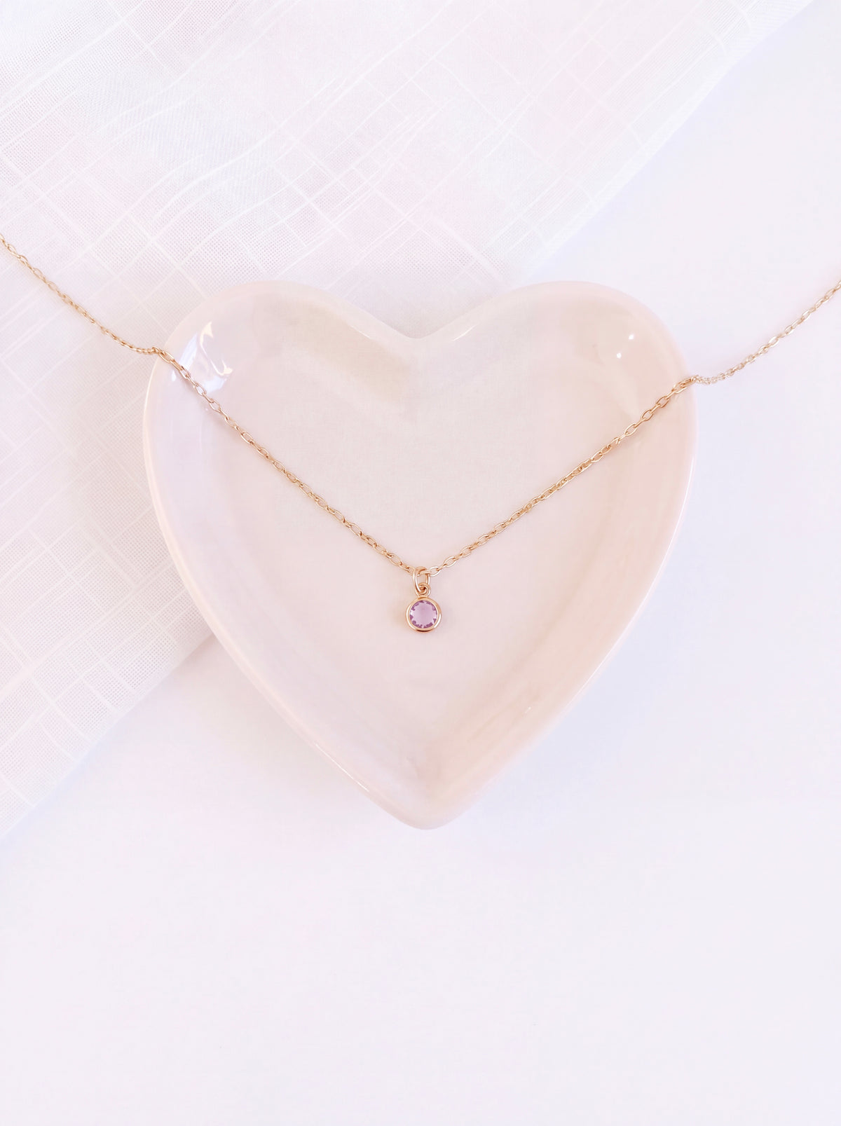 June - Light Amethyst, Swarovski Birth Month Necklace