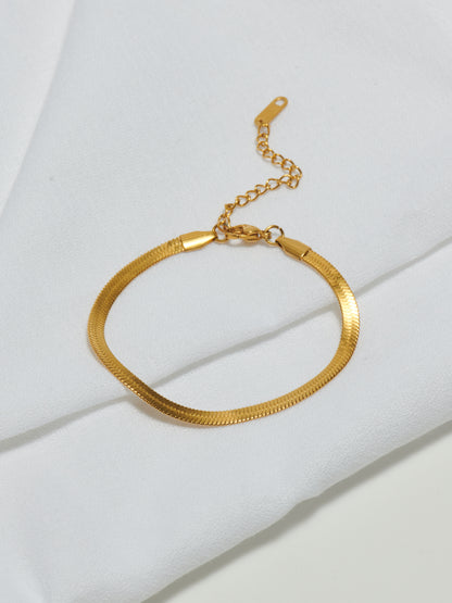 Gold Herringbone Bracelet