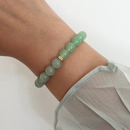Aventurine + Green Jade Stretch Bracelet