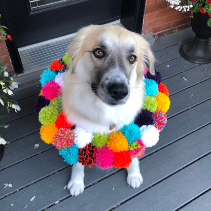 Colourful Pompom Wreath