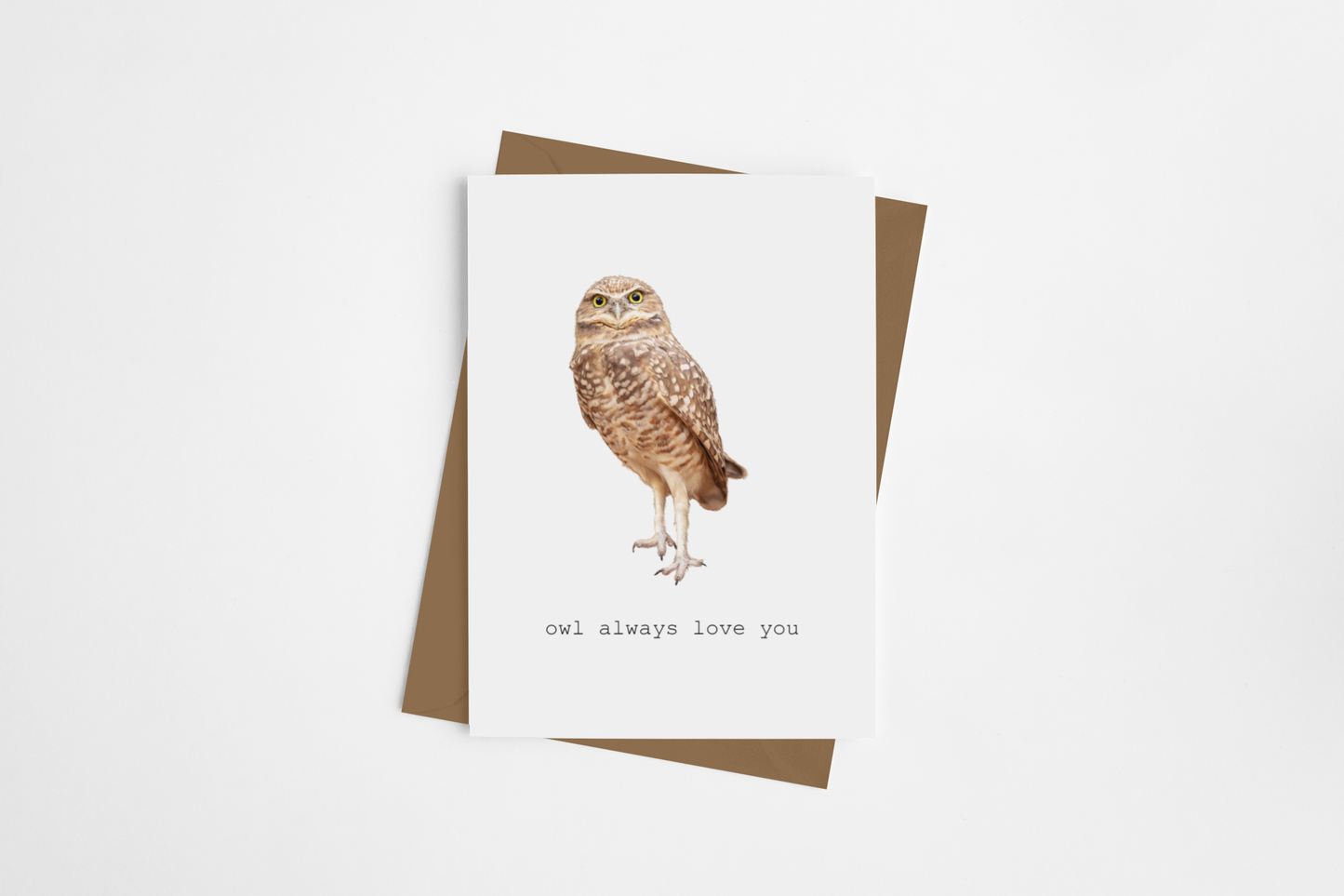 Owl always love you. I will always love you. Owl greeting card. Valentine's Day card. Wedding card. Anniversary card. Love card for boyfriend or girlfriend.