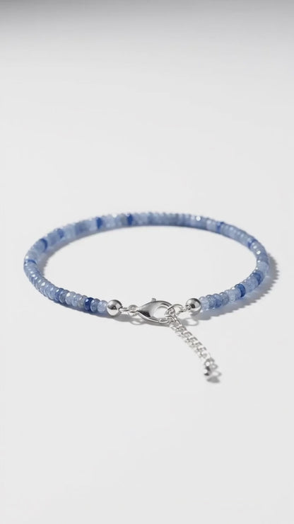 Adjustable Faceted Light Kyanite Bracelet