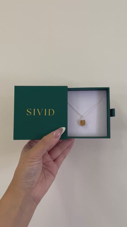 Natural Grade AAA Raw Citrine Necklace
